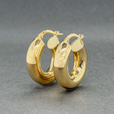 Estate 18K Y Gold 21.5mm Huggie Earrings