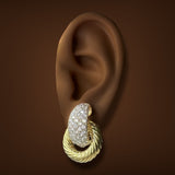 Estate 18K Y Gold 3.37ctw H-I/VS2-SI1 Diamond Drop Earrings