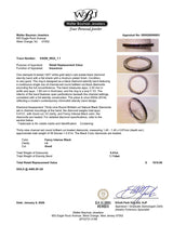 Estate 14K W Gold 0.41ctw Black Diamond Eternity Ring