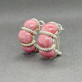 Estate Judith Ripka SS 13.57ctw Jadeite J Hoop Earrings