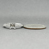 Estate 18K W Gold  0.39ctw SI2/H-I Diamond Eng. Ring Semi-Mount