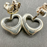 Estate Tiffany & Co. SS Peretti Open Heart Stud Earrings