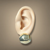 Estate 18K Y Gold 20.77mm Wide Huggie Earrings