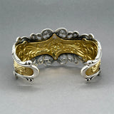 Estate SS Brass Filigree Cuff Bracelet