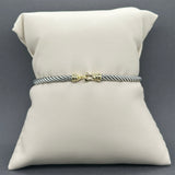 Estate David Yurman SS 18 3mm Buckle Bangle Bracelet