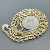 Estate 14K Y Gold 3.50mm 22” Rope Chain
