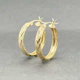 Estate 14K Y Gold 21.8mm Hoop Earrings