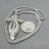 Estate Scott Kay SS Angel Wing Cross Pendant