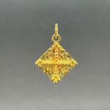 Estate 14K Y Gold Konstantinato Cross Pendant