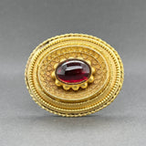 Estate Victorian 14K Y Gold 8.23ct  Garnet Memorial Locket Pin