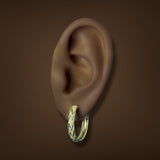 Estate 14K Y Gold 21.8mm Hoop Earrings