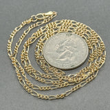 Estate 14K Y Gold 2.1mm 24” Figaro Chain