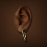 Estate 14K Y Gold 25.17mm Hoop Earrings