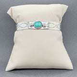 Estate SS Turquoise Cuff Bracelet