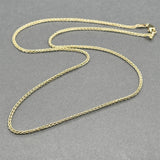 Estate 14K Y Gold 1.40mm 16” Wheat Chain