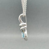 Estate Platinum 1.16ct Aquamarine & 0.14ctw Diamond Pendant