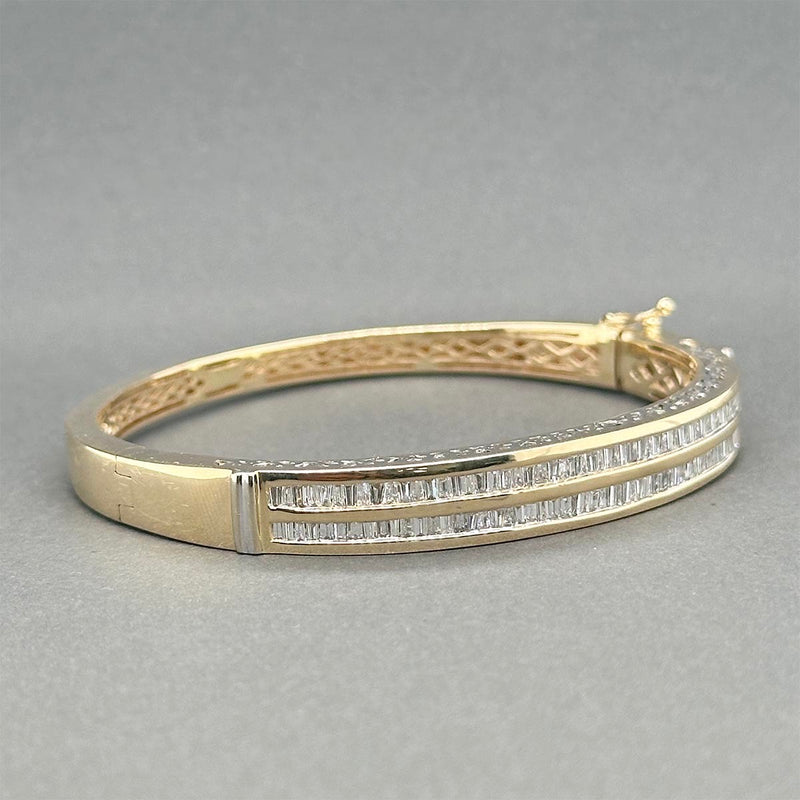 Estate 14K Y Gold 3.05ctw Diamond Bangle Bracelet