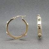 Estate 14K Y Gold 25.36mm Screw Hoop Earrings