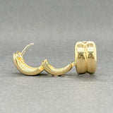 Estate 14K Y Gold 14.45mm Huggie Earrings