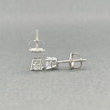 Estate 14K W Gold 0.47ctw Diamond Stud Earrings