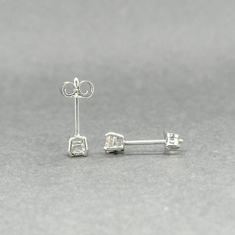 Estate 14K W Gold 0.32ctw Diamond Stud Earrings