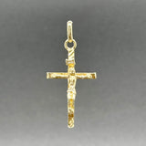 Estate 14K Y Gold 30.08mm Crucifix Pendant
