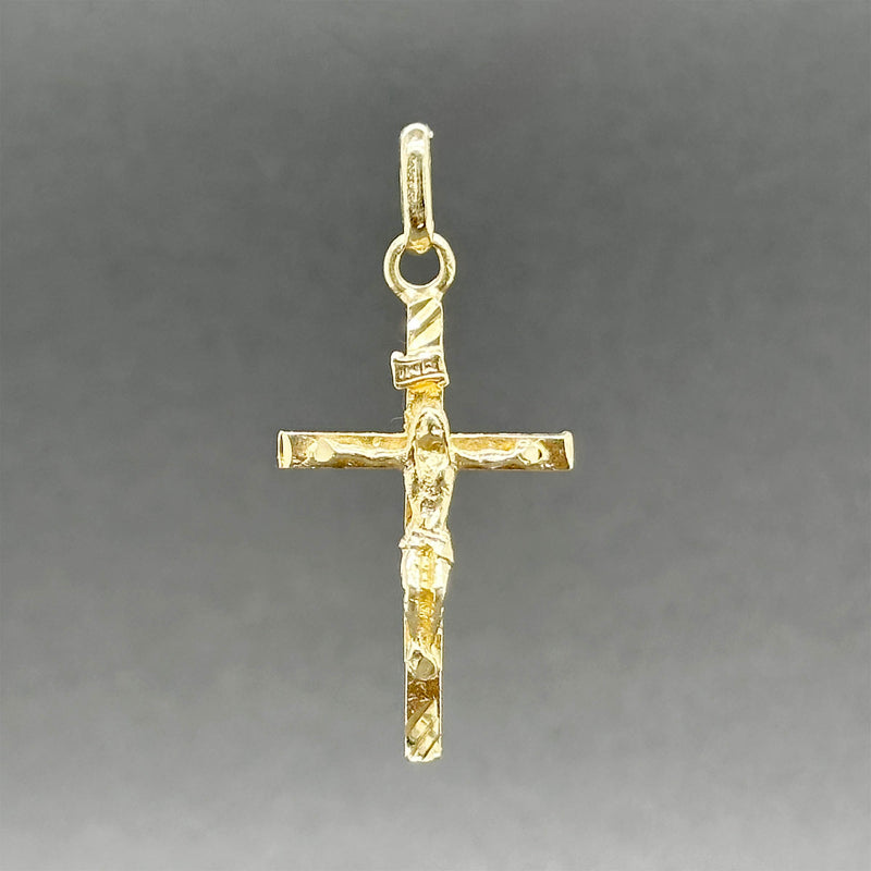 Estate 14K Y Gold 30.08mm Crucifix Pendant