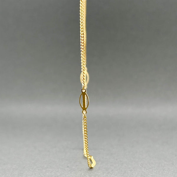 Estate 18K Y Gold 23.25” Station Necklace