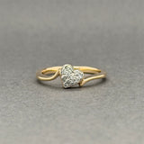 Estate 14K Y Gold 0.07ctw H-I/I1 Diamond Heart Ring