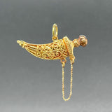 Estate 18K Y Gold Kirpan Lapel Pin