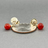 Estate 14K Y Gold 3.04ctw Carnelian Drop Earrings