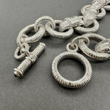 Estate Judith Ripka SS CZ Circle Link Bracelet