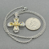 Estate Judith Ripka SS 18 CZ & Diamond Pendant