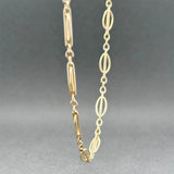 Estate 14K Y Gold Fancy Link 15.75” Watch Fob Chain