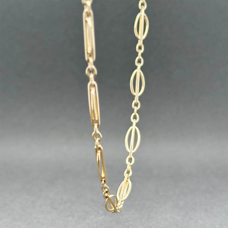 Estate 14K Y Gold Fancy Link 15.75” Watch Fob Chain