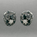 Estate Roberto Coin 18K W Gold 15.13ctw Onyx & Diamond Earrings