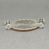 Estate 14K W Gold 0.47ctw F/VVS2-VS1 Lab-Created Diamond Stud Earrings