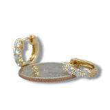 18K Y Gold 0.70ctw G/SI1 Diamond Hoop Earrings