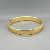 Estate 14K Y Gold Herringbone Woven Bangle Bracelet