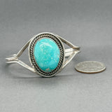 Estate SS Turquoise Cuff Bracelet