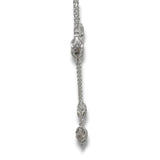14K W Gold 0.97ctw 16" G-H/SI1 Diamond Station Necklace