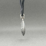 Estate David Yurman SS 0.23ctw I/I1 Diamond Cable Coil Pendant