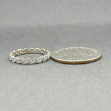 Estate 14K W Gold 0.20ctw H/VS2-SI1 Diamond Ring
