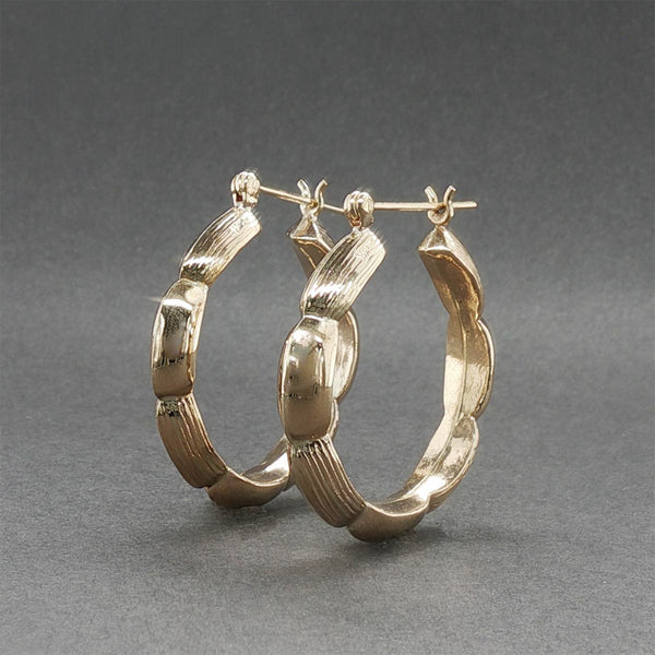 Estate 14K Y Gold 26.82mm Hoop Earrings
