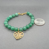 Estate Tiffany & Co. Picasso 18K Y Gold 75.50ctw Aventurine Villa Beaded Bracelet