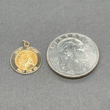 Estate 14K Y Gold Saint Anthony Medal Pendant