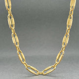 Estate 18K Y Gold 6.0mm 33” Fancy Paperclip Link Chain