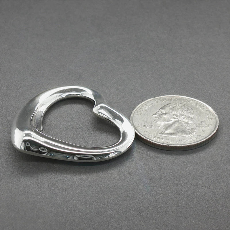 Estate Tiffany & Co. SS Peretti 36mm Open Heart Pendant