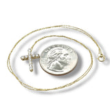 14K Y Gold F/VS1 0.50ctw Lab-Created Diamond Cross