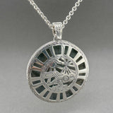 Estate John Hardy SS Hammered Disc Pendant
